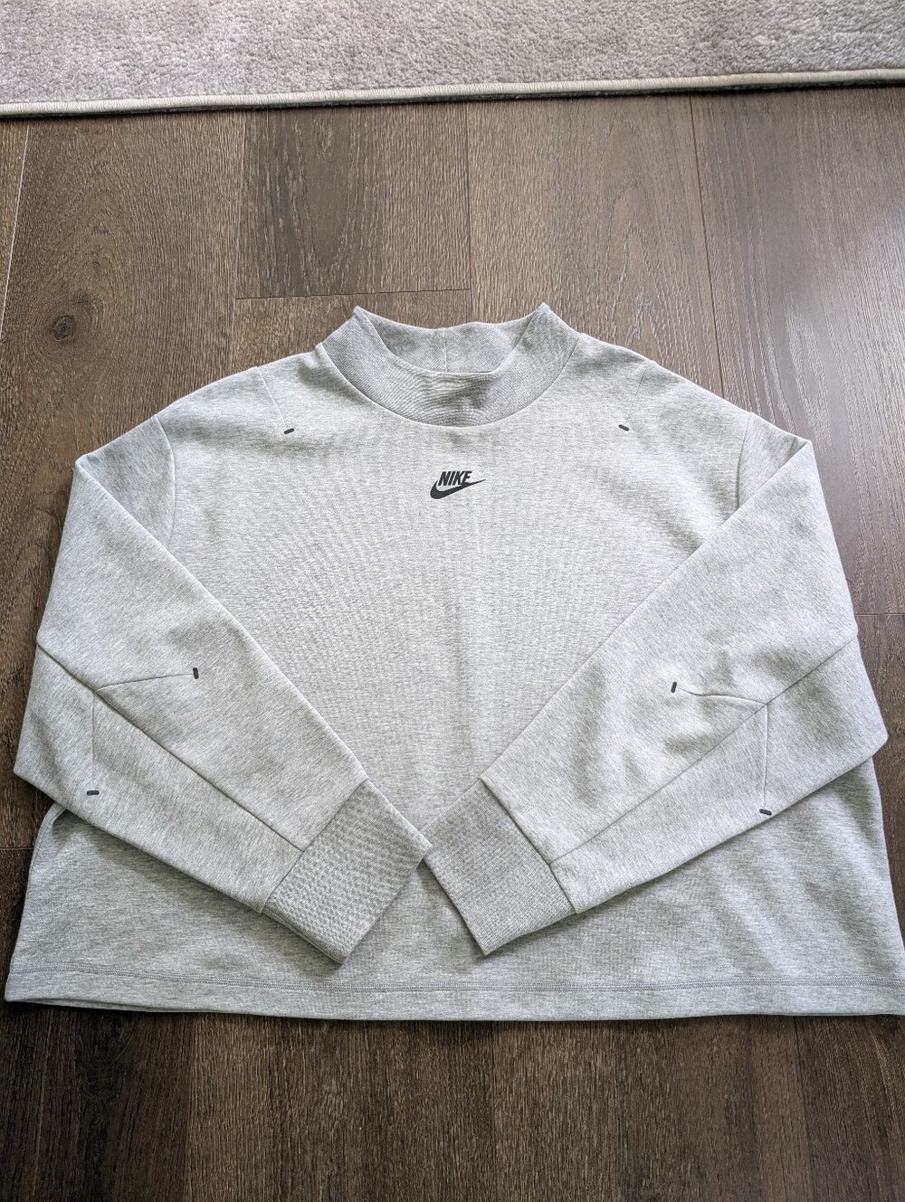 Grey Nike Sportswear Tech Turtleneck Sweatshirt
